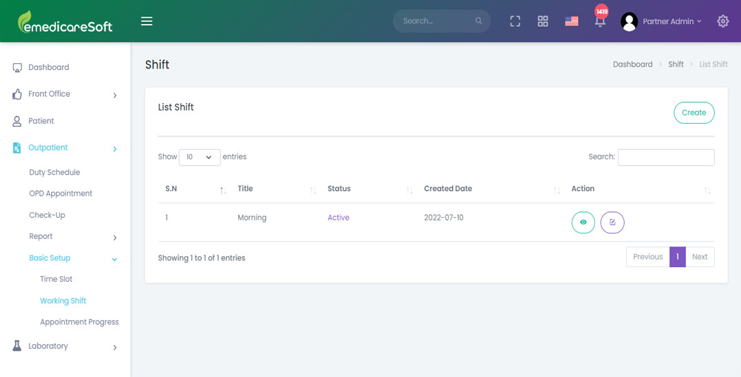 Time Slot  and Shift Management